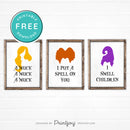 Free Printable Sanderson Sisters Set Of 3 Halloween Wall Art Decor Download - Printjoy