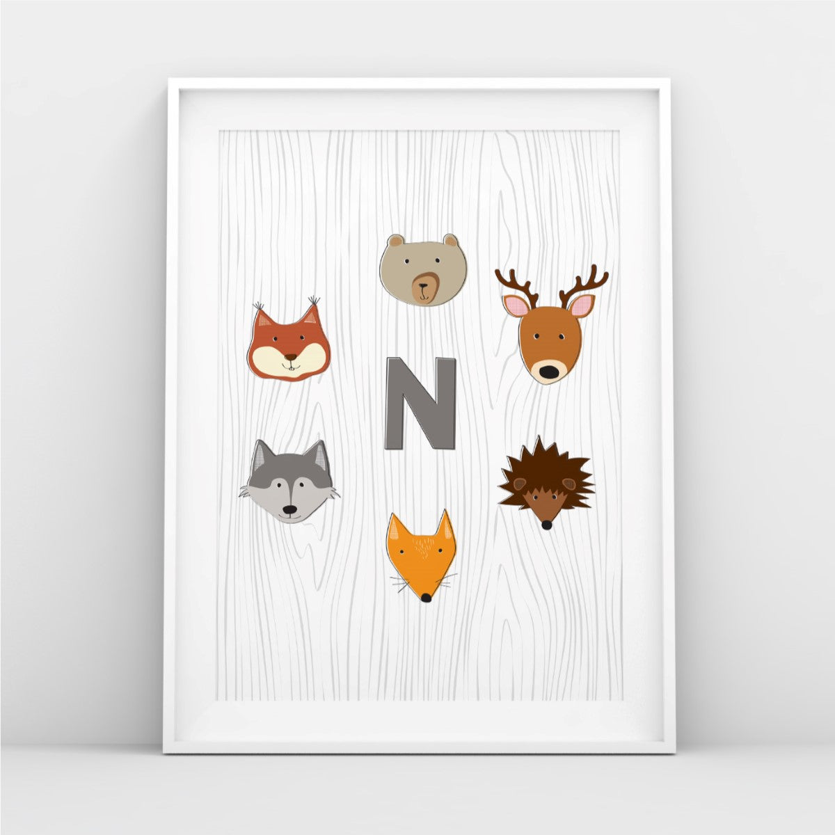 Woodland Monogram • Baby Boy Nursery • Wall Art Decor • Free Printable - Printjoy