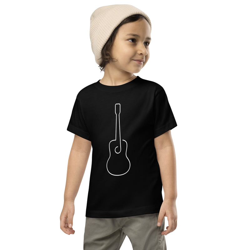 Acoustic Guitar Line Art Toddler T-Shirt - Printjoy
